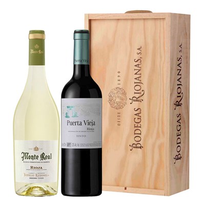 Twin Bottle Monte Real and Puerta Vieja  Wine Gift Set
